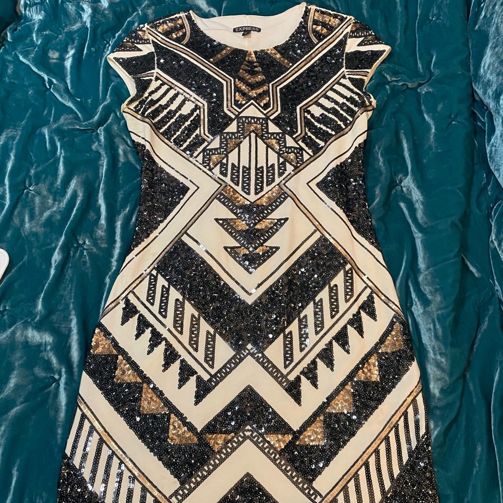 Express size small dress with sequins